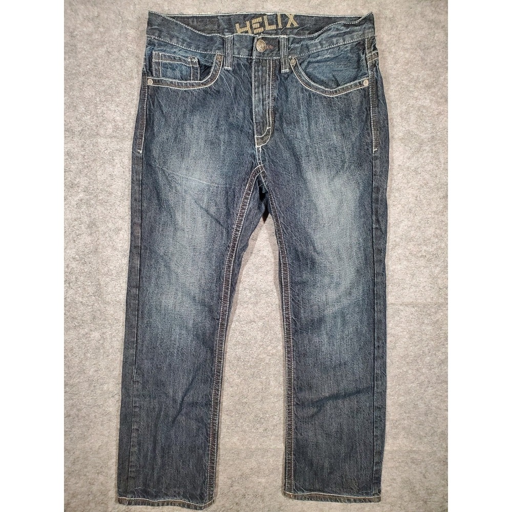 Helix Jeans Slim Boot Mens Size 34x29* Dark Wash Grunge Y2K Faded